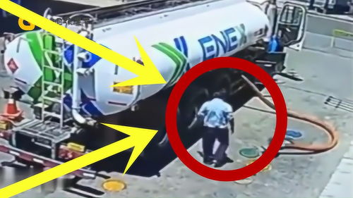 生死一瞬間 輸油罐車突發險情，司機緊急應對避免災難